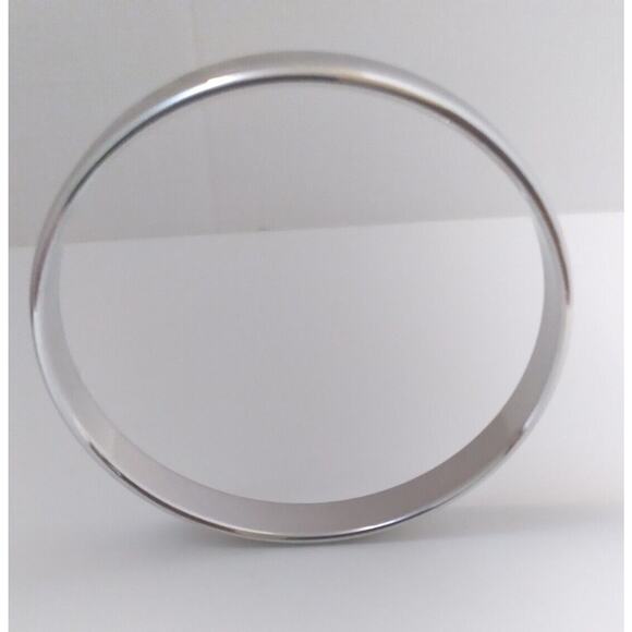 Vintage Monet Bangle Bracelet Silver Tone Signed Slip-on - Picture 2 of 8